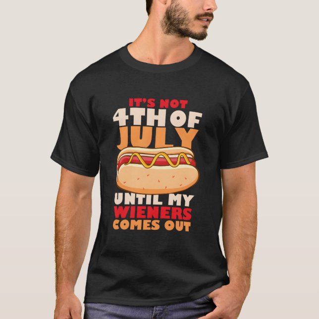 T-shirt Usa 4Th Of July Patriotic Wiener (Devant)