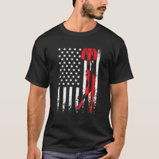 T-shirt USA American Flag Basketball Dunk Lover 4 juillet