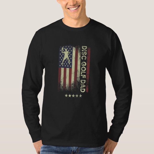 T-shirt USA American Flag  Disc Golf Dad  1 (Devant)