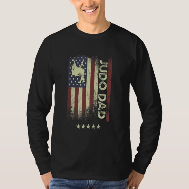 T-shirt USA American Flag  Judo Dad 1 (Devant)