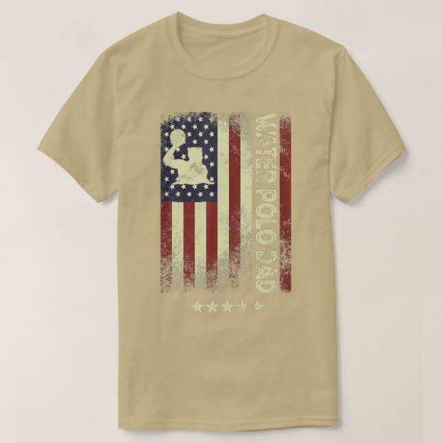 T-shirt USA American FlagWater Polo Papa 1 (Design devant)