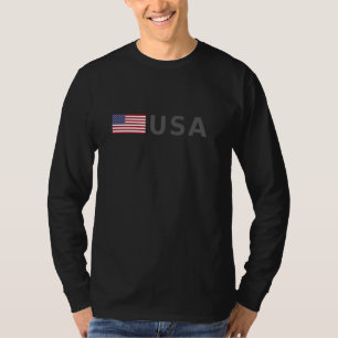 T-shirt USA avec AMERICAN FLAG devant la police - US FLAG