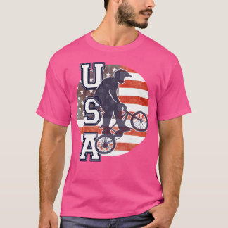 T-shirt Usa Bmx Wo Cycling Team Drapeau FreeAmerican