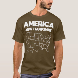 T-shirt USA cadeau New Hampshire State