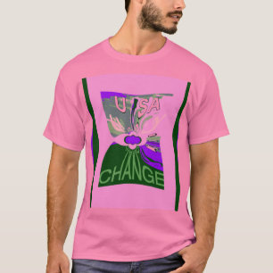 T-shirt USA Change Art Print