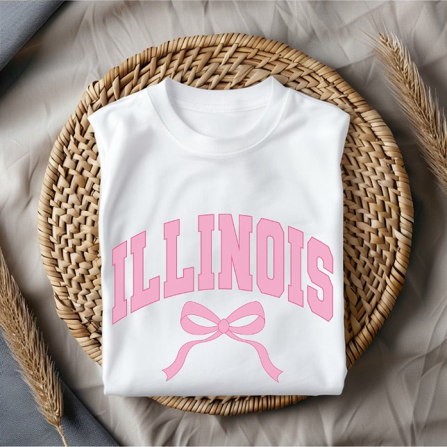 T-shirt USA College Illinois Shirt, cadeau d'anniversaire  (Illinois football shirt, Illinois State gift, Illinois Game Day tee, USA collegiate shirt, patriotic)