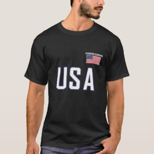 T-shirt USA Drapeau Chevron Team Pom-pom girl Équipement W