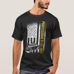 T-shirt USA Drapeau homme remorqueur opérateur de camion 4