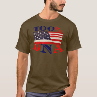 T-shirt USA Drapeau Motivation patrimoine génétique