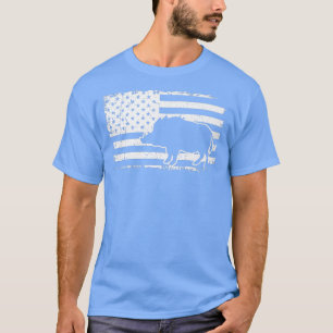 T-shirt USA Drapeau Patriotique American Wild Pig Boar Cha