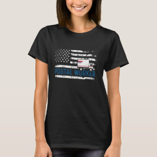 T-shirt USA Drapeau Patriotique Travailleur Postal Mailman