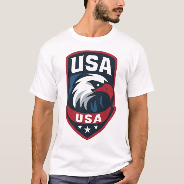 T-shirt USA Eagle Sports Crest (Devant)