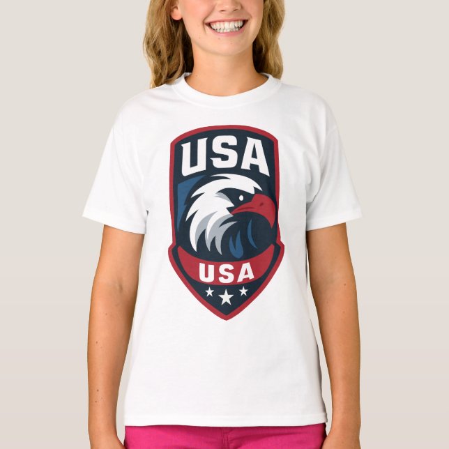 T-shirt USA Eagle Sports Crest (Devant)
