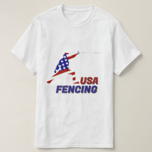 T-shirt USA Fencing Patriotique En Garde Sports