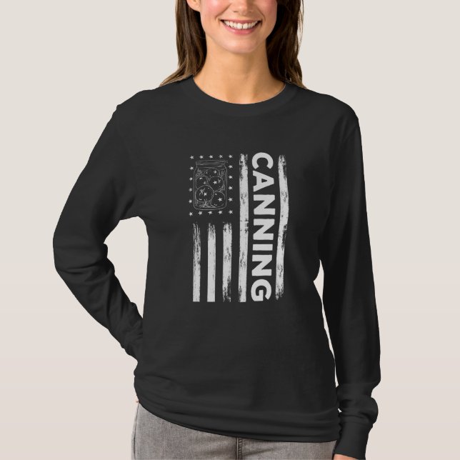 T-shirt USA Flag Canning Apparel Pickling America (Devant)