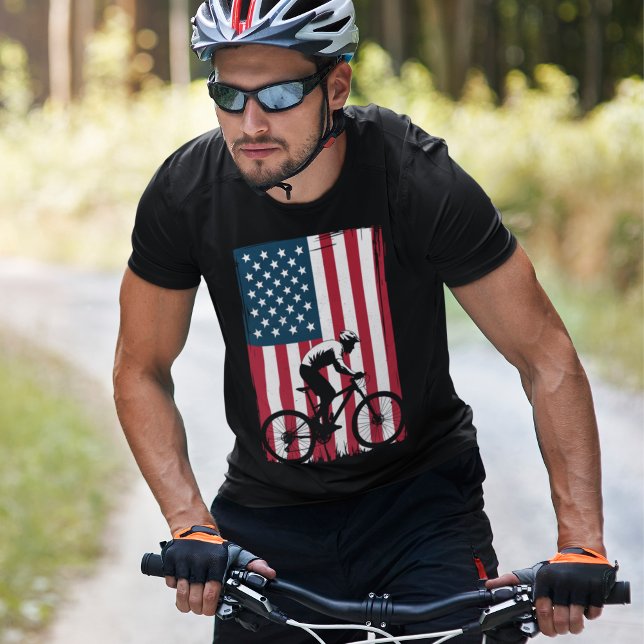 T-shirt USA Flag Cycling – Patriotic Bike (Créateur téléchargé)