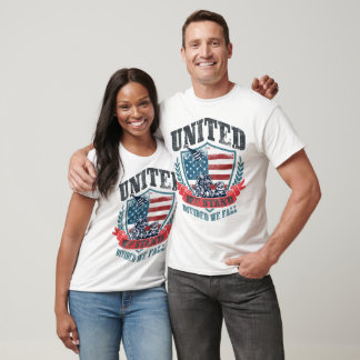 T-shirt USA Flag Shield United Nous sommes divisés Nous to