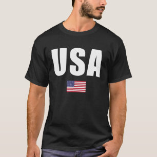 T-shirt USA Font Patriotique drapeau américain Fier Americ