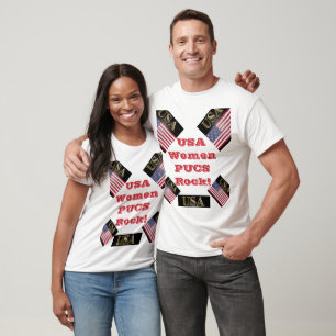 T-SHIRT USA GOLD HOCKEY