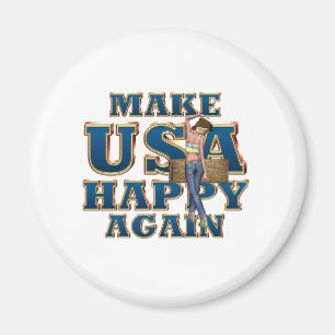 T-SHIRT USA Happy Magnets Magnet