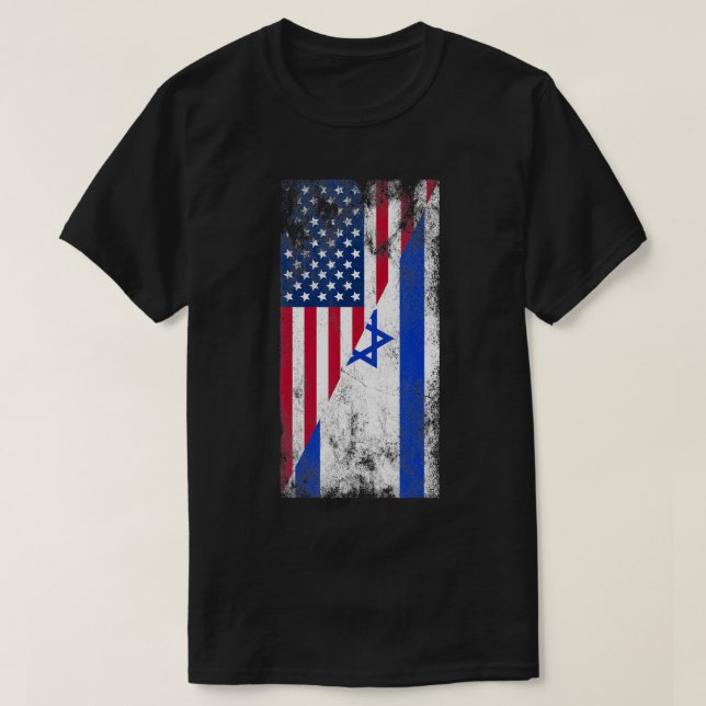 T-shirt USA Israël Flags - United States of America, Israë (Design devant)