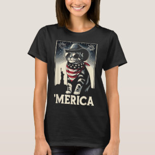 T-shirt Usa merica Chat 4 juillet Hommes Femmes Enfants Fu