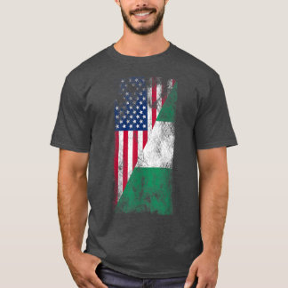 T-shirt USA Nigeria FlagsUnited States of America, Nigeria