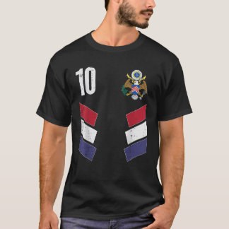 T-shirt USA Numéro 10 America Soccer Men Femmes Enfants Ga