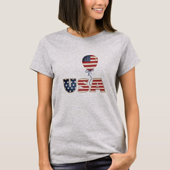 T-shirt USA Patriotic Stars & Stripes (Devant)