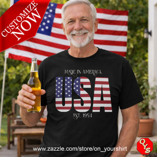 T-shirt USA Patriotique Fabriqué en Amérique