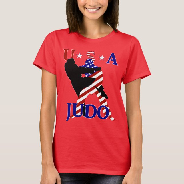 T-shirt USA Patriotique Martial Arts JUDO (Devant)