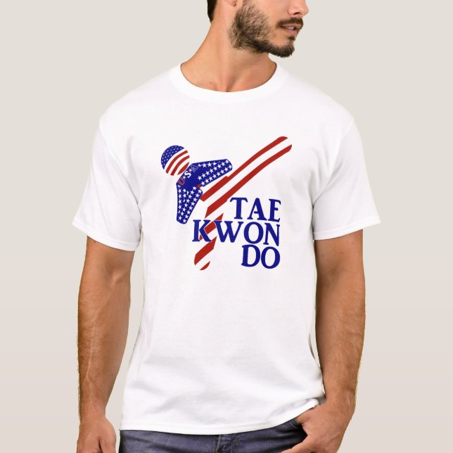 T-shirt USA Patriotique Martial Arts TAEKWONDO (Devant)