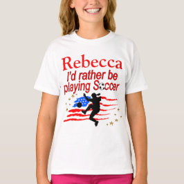 T-SHIRT USA PLUTÔT JOUER DU FOOTBALL PERSONNALISÉ TEE