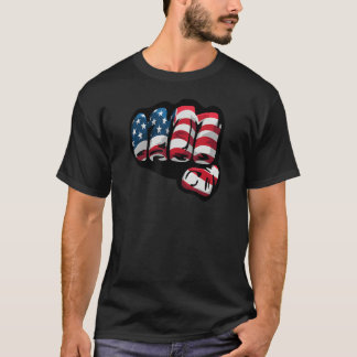 T-shirt USA Power Patriotic American Flag Poing Pride