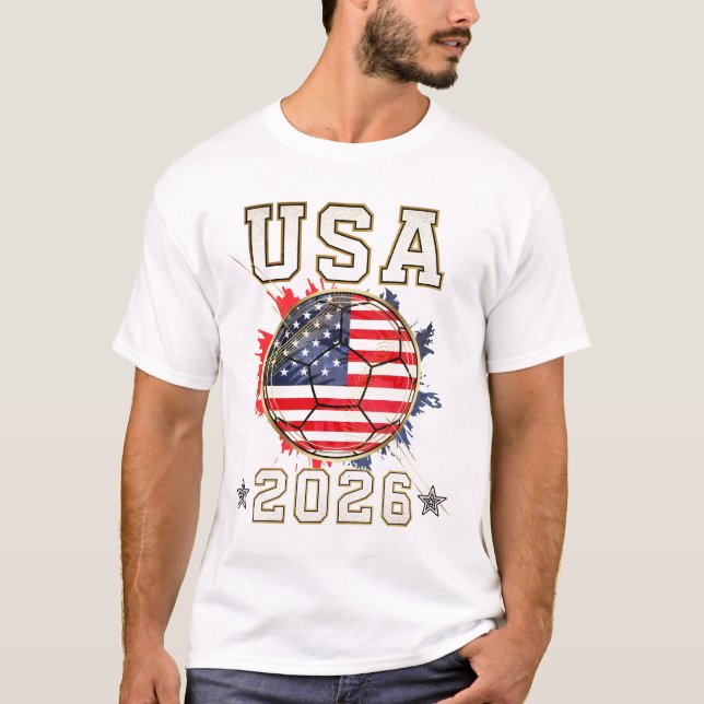 T-shirt USA Soccer - American Football Fan Gift 2026 (Devant)