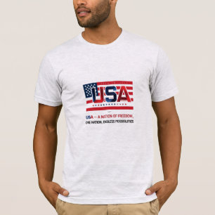T-shirt USA - Une nation de liberté Patriotique Premium