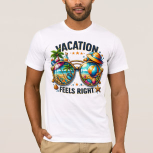 T-shirt USA « Vacation Feels Right » Bella Canvas