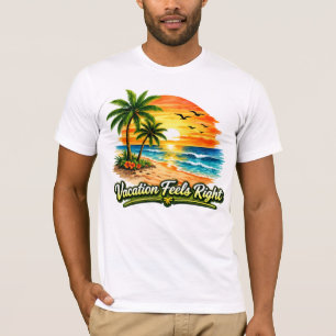 T-shirt USA « Vacation Feels Right » Bella Canvas