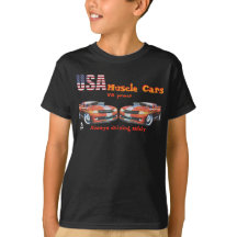 T-Shirt USA voitures de muscle