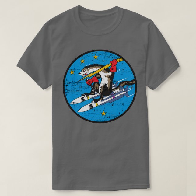 T-shirt USAF Wild Weasel Grunge Style (Design devant)