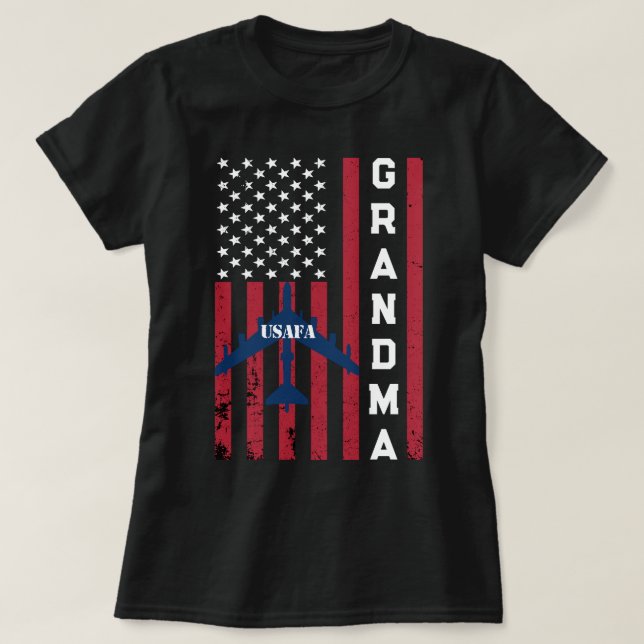 T-shirt Usafa Merch Fière maman de l'armée de l'air (Design devant)