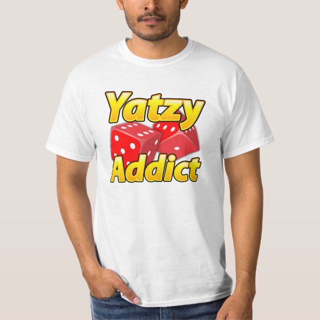 T-shirt Usage d'amusement d'intoxiqué de Yatzy pro ! (Devant)