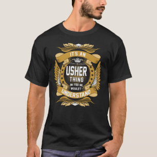 T-shirt USHER Nom, nom de famille USHER crête