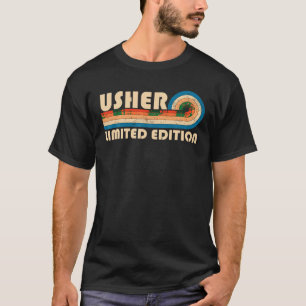 T-shirt USHER Nom Retro Vintage 80s 90s Anniversaire Réuni