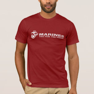 T-shirt Usmc les peu le logo fier - blanc