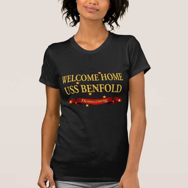 T-shirt USS à la maison bienvenu Benfold (Devant)