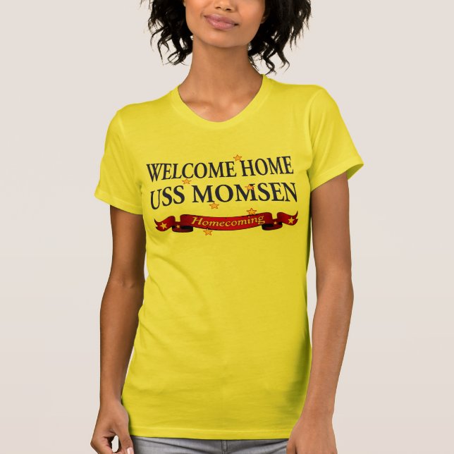 T-shirt USS à la maison bienvenu Momsen (Devant)