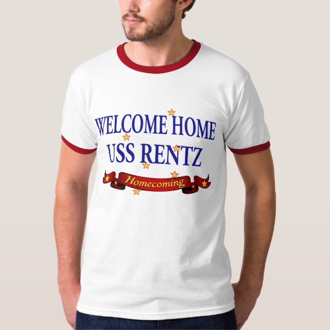 T-shirt USS à la maison bienvenu Rentz (Devant)