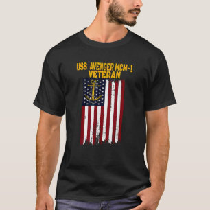 T-shirt USS Avenger MCM 1 Contre-mesures de mines Navire V