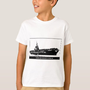 T-shirt USS CVB-41 INTERMÉDIAIRE, bateau de la Marine